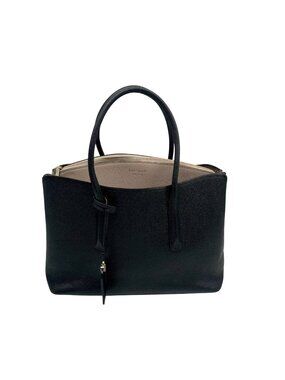 Kate Spade Black Pebbled Leather Margaux Satchel Bag